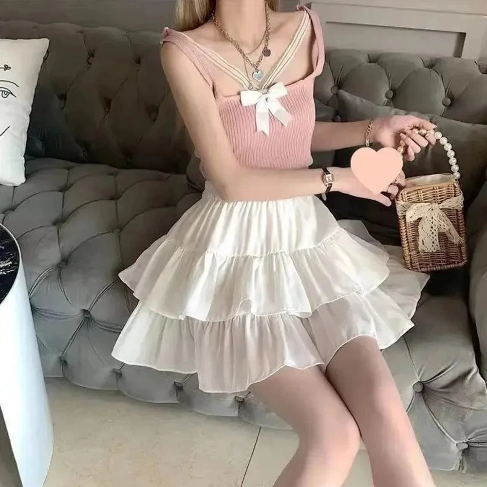 The Wren Skirt — Pleated A-Line Mini in White