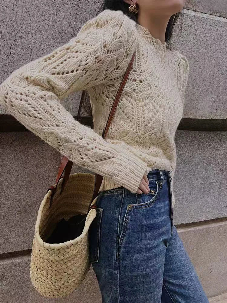 The Odile Jersey — Openwork Knit Sweater