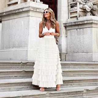 The Rosalind Skirt — Flowing High-Waist Tiered Maxi