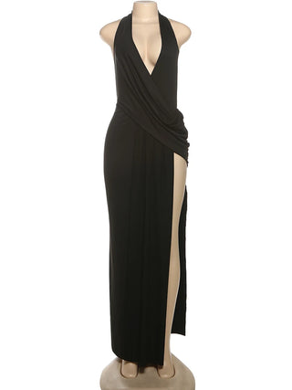 The Amara Dress — Halter Maxi in Yellow