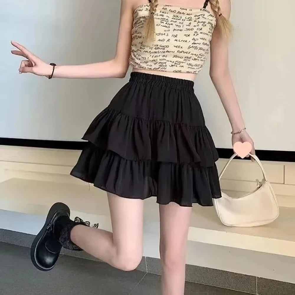 The Wren Skirt — Pleated A-Line Mini in White