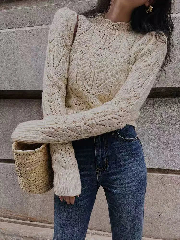 The Odile Jersey — Openwork Knit Sweater