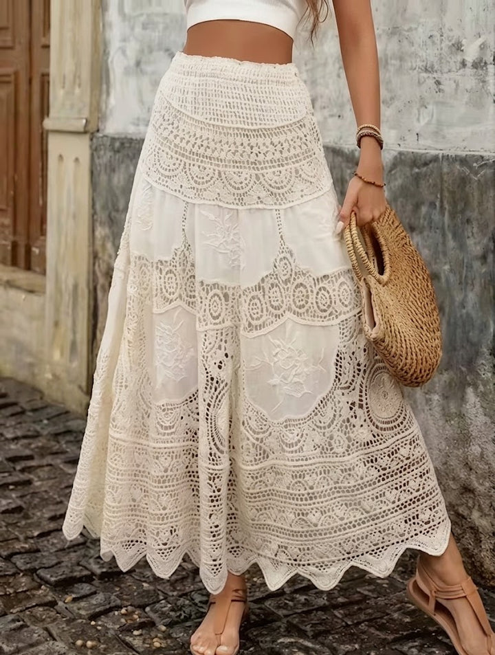 The Isadora Skirt — High-Waist Floor-Length A-Line